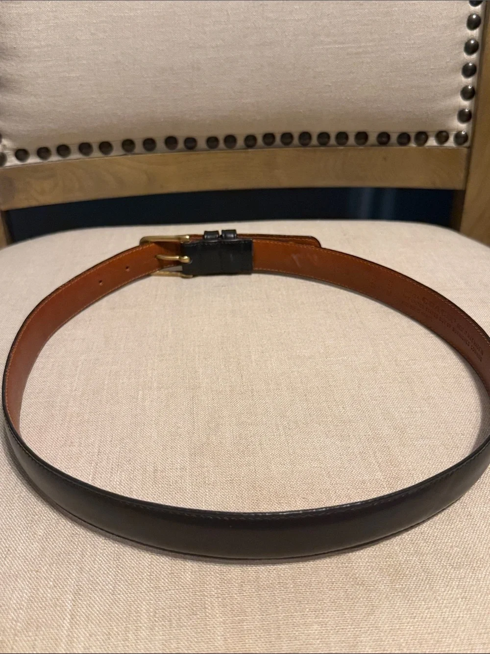 Vintage Coach Men’s Black Leather Belt Size 32